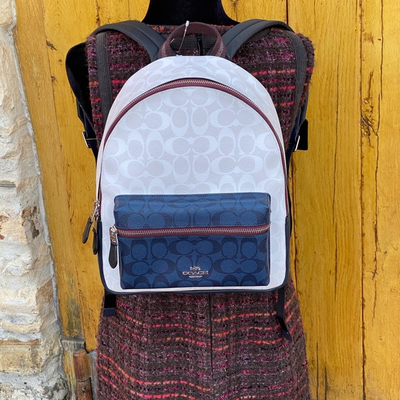 NWT Coach Signature md Charlie Backpack&wallet - Picture 7 of 11